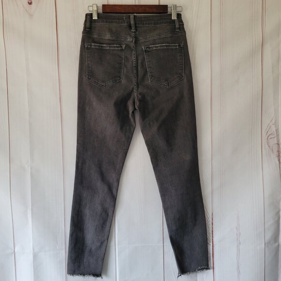 Buckle Flying Monkey Button Fly Women’s Sz 27 Black Denim Jeans, Skinny, Frayed - Picture 5 of 11